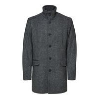 High neck wool coat, Selected