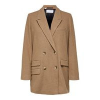 Wool blend double-breasted blazer, Selected