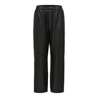 Straight fit leather trousers, Selected
