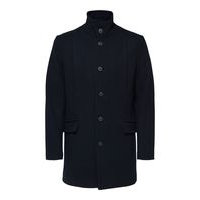 High neck wool coat, Selected