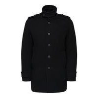 Funnel neck wool coat, Selected