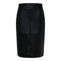 Midi leather skirt, Selected