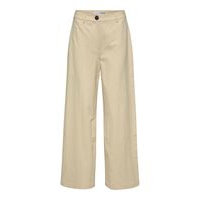 Linen blend wide-leg trousers, Selected