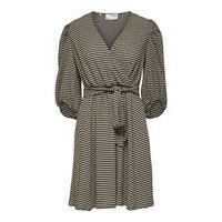 Striped wrap dress, Selected