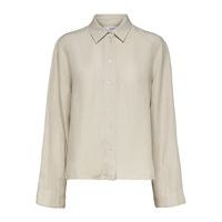 Long sleeved linen blend shirt, Selected