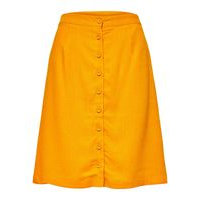 Linen blend midi skirt, Selected