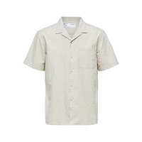 Cuban collar seersucker shirt, Selected