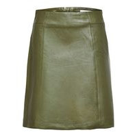 Mini leather skirt, Selected