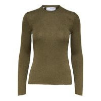 Long sleeved crew neck knitted jumper, Selected