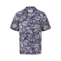 Floral print cuban collar shirt, Selected