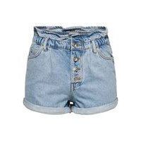 Onlcuba life paperbag denim shorts, Only