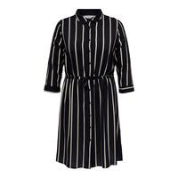 Curvy striped viscose shirt dress, Only