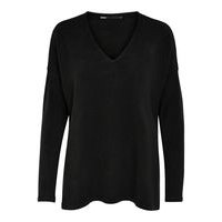 Curvy solid colored knitted pullover, Only