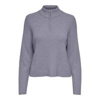 Highneck zip knitted pullover, Only