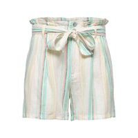 Striped linen blend shorts, Only