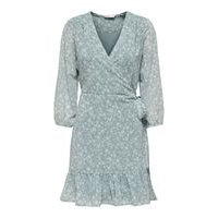 Petite 4/5 sleeved wrap dress, Only
