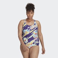 Positivisea 3-Stripes Graphic Swimsuit (Plus Size), adidas