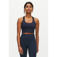 Seamless Rib Sports Bra, Black Iris, Röhnisch