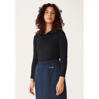 Rumi long sleeve poloshirt, Black, Röhnisch