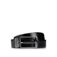 Reversible leather belt with branded keeper, Hugo boss