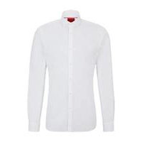 Extra-slim-fit shirt in cotton poplin with spread collar, Hugo boss