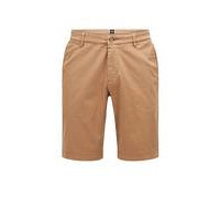 Slim-fit shorts in stretch-cotton twill, Hugo boss