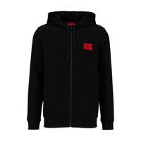 Regular-fit hoodie in French terry with logo label, Hugo boss