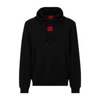 Cotton-terry hoodie with logo label, Hugo boss