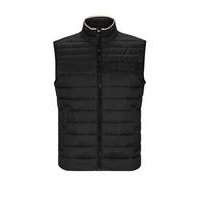 Water-repellent padded gilet with 3D logo tape, Hugo boss