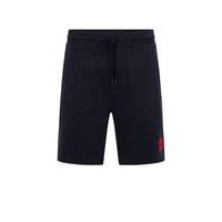 Cotton-terry regular-fit shorts with logo label, Hugo boss