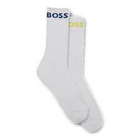 Two-pack of short logo socks in a cotton blend, Hugo boss