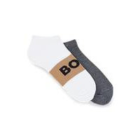 Two-pack of ankle-length socks with logo details, Hugo boss