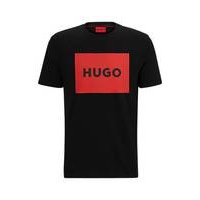 Cotton-jersey regular-fit T-shirt with logo print, Hugo boss