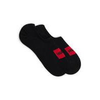 Two-pack of invisible socks with red logo labels, Hugo boss