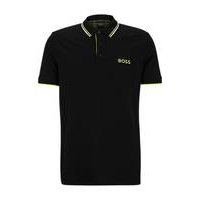 Cotton-blend polo shirt with contrast details, Hugo boss