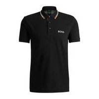 Cotton-blend polo shirt with contrast logos, Hugo boss