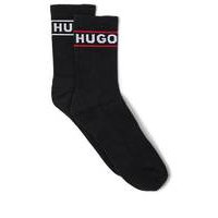 Two-pack of quarter-length ribbed logo socks, Hugo boss