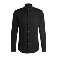 Slim-fit shirt in easy-iron stretch-cotton poplin, Hugo boss