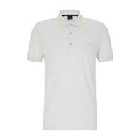 Slim-fit polo shirt with branded placket, Hugo boss