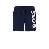 Quick-drying swim shorts with contrast logo, Hugo boss