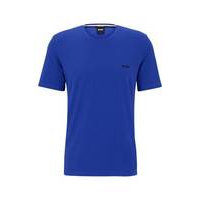 Loungewear T-shirt in stretch cotton with contrast logo, Hugo boss