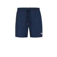 Quick-drying swim shorts with logo and piping, Hugo boss