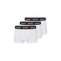Three-pack of logo-waistband trunks in stretch cotton, Hugo boss