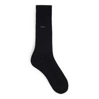 Regular-length logo socks in mercerised Egyptian cotton, Hugo boss