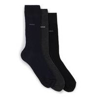 Three-pack of regular-length socks in stretch fabric, Hugo boss