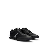 Branded trainers with mesh and rubberised panels, Hugo boss