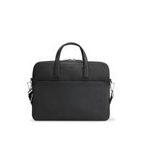 Document case in Italian leather with embossed logo, Hugo boss