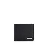 Embossed Italian-leather wallet with logo plate, Hugo boss