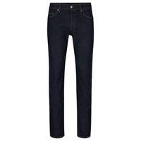 Slim-fit jeans in dark-blue comfort-stretch denim, Hugo boss