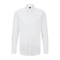 Slim-fit shirt in easy-iron stretch-cotton twill, Hugo boss